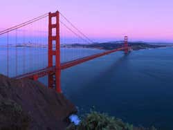 Coucher de soleil sur le Golden Gate Bridge